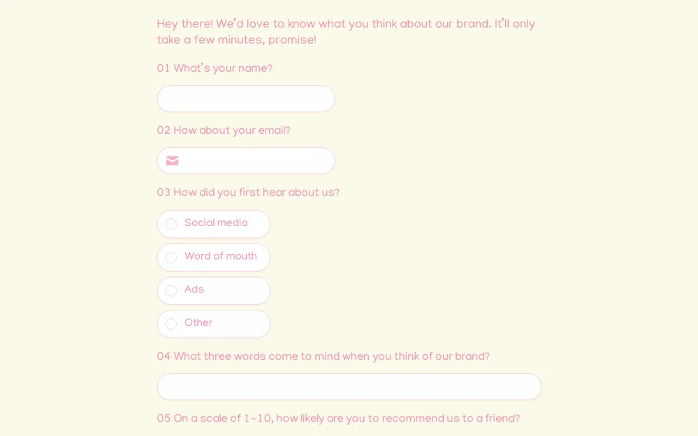 Brand Perception Survey Template template image