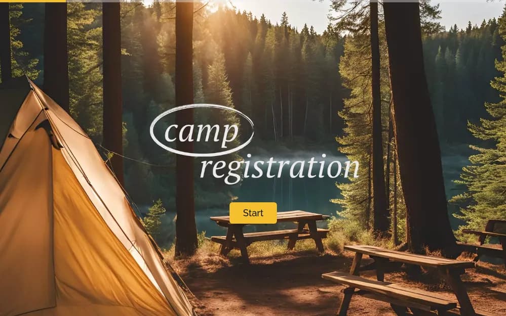 Camp Registration Form Template template image