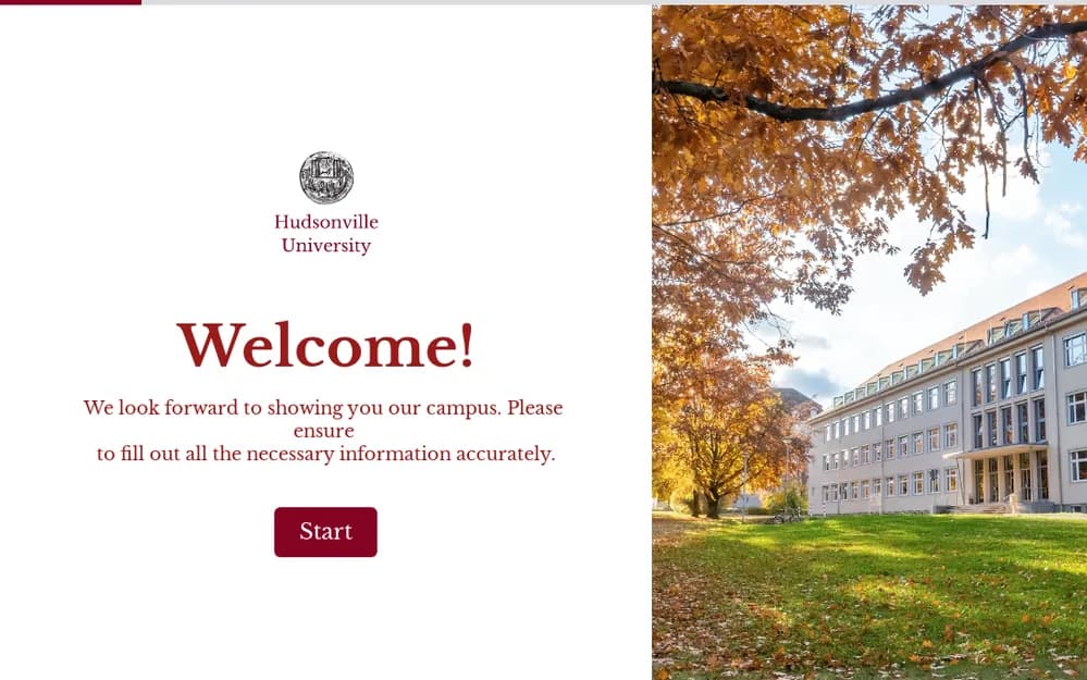 College Campus Tour Registration Template template image