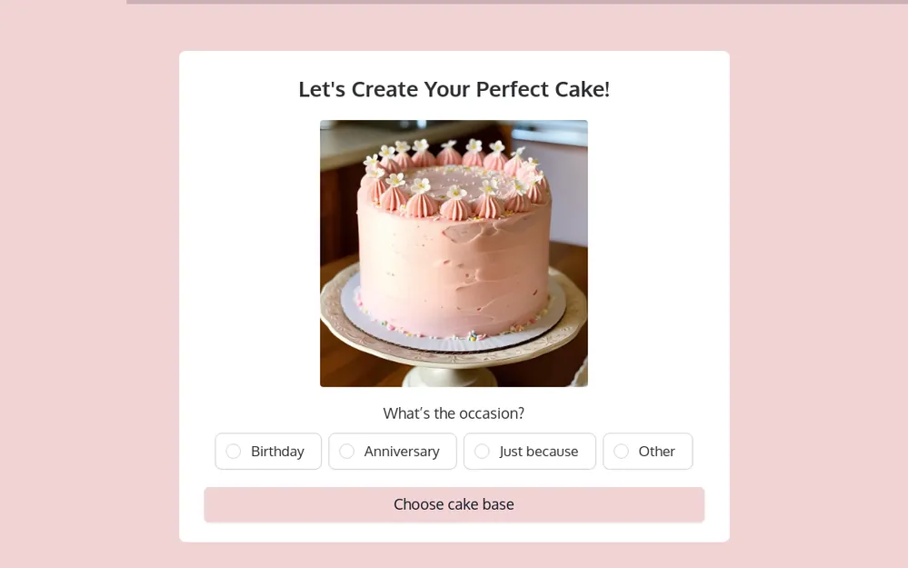 Custom Cake Order Form Template template image