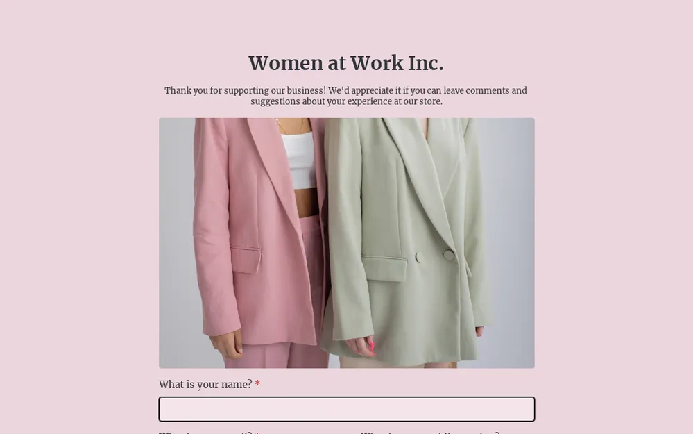 Customer Review Form Template template image