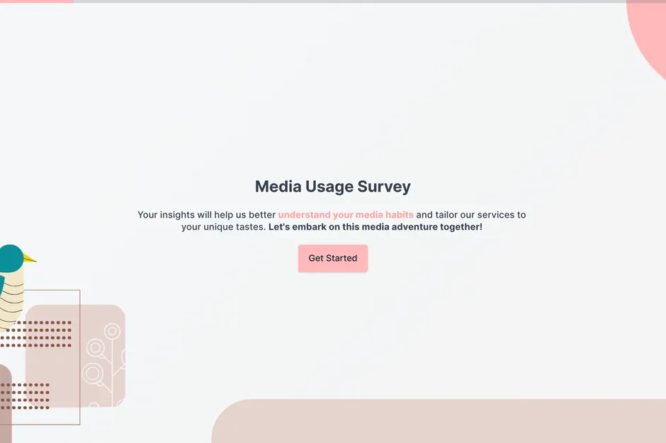 Media Usage Survey Template template image