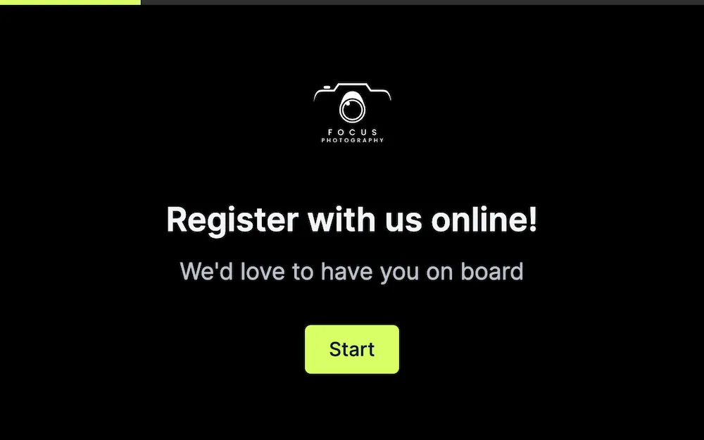 Online Registration Form Template template image