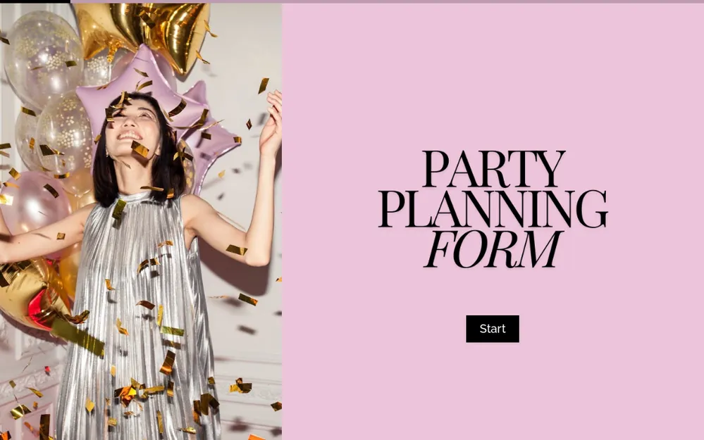 Party Planning Form Template template image