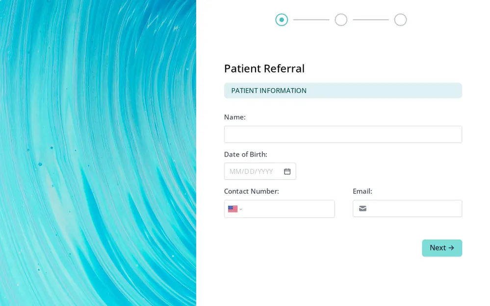 Modèle de formulaire de référence de patient template image