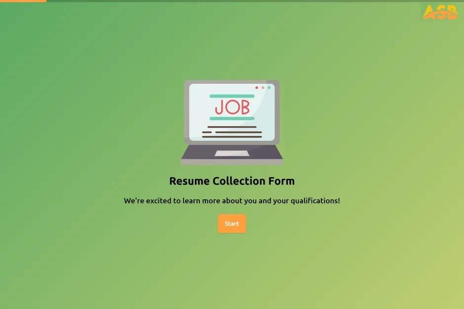 Resume Collection Form Template template image