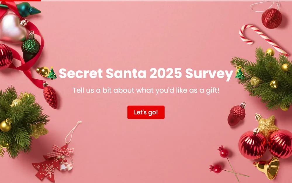Secret Santa Form Template template image