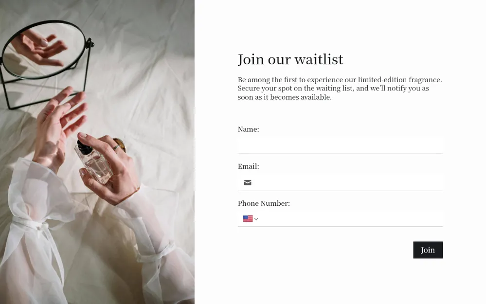 Waiting List Form Template template image