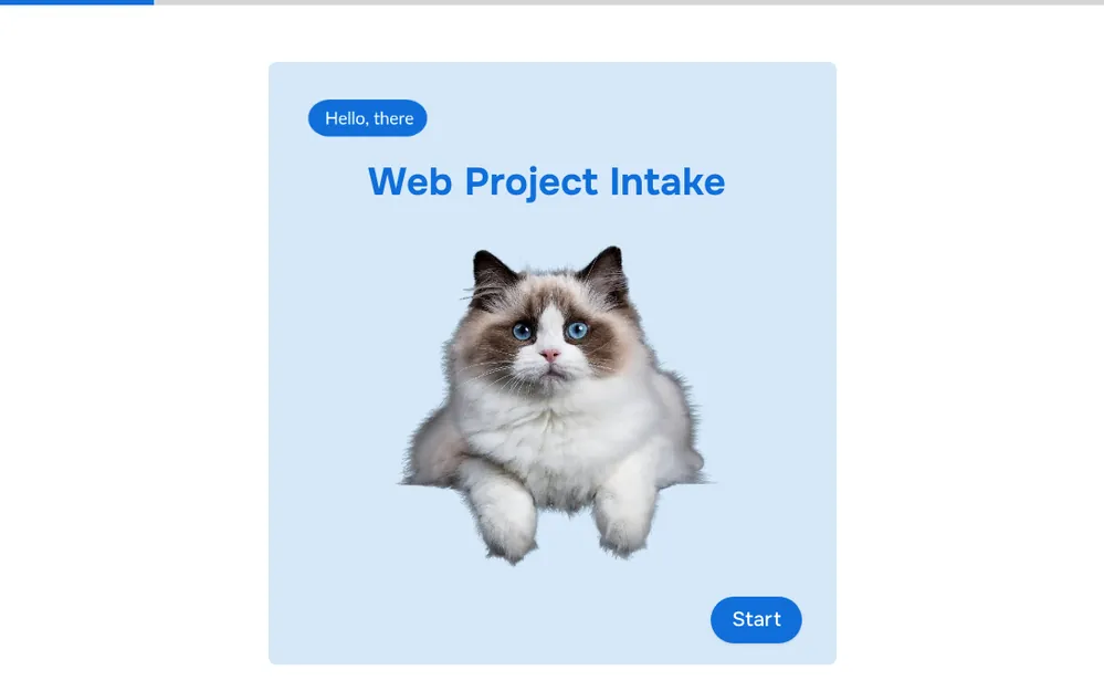 Web Project Intake Questionnaire Template template image