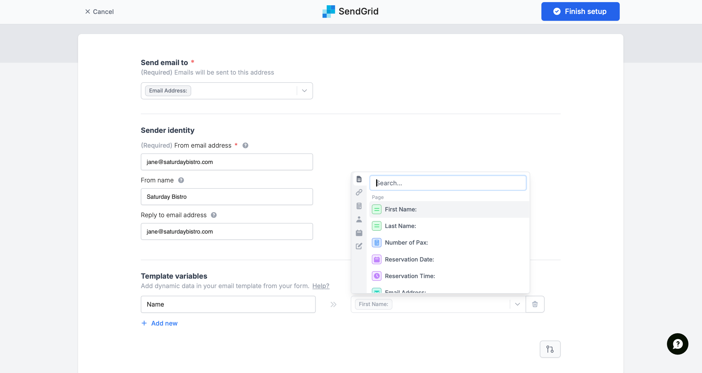 Screenshot of the Fillavo form creation page