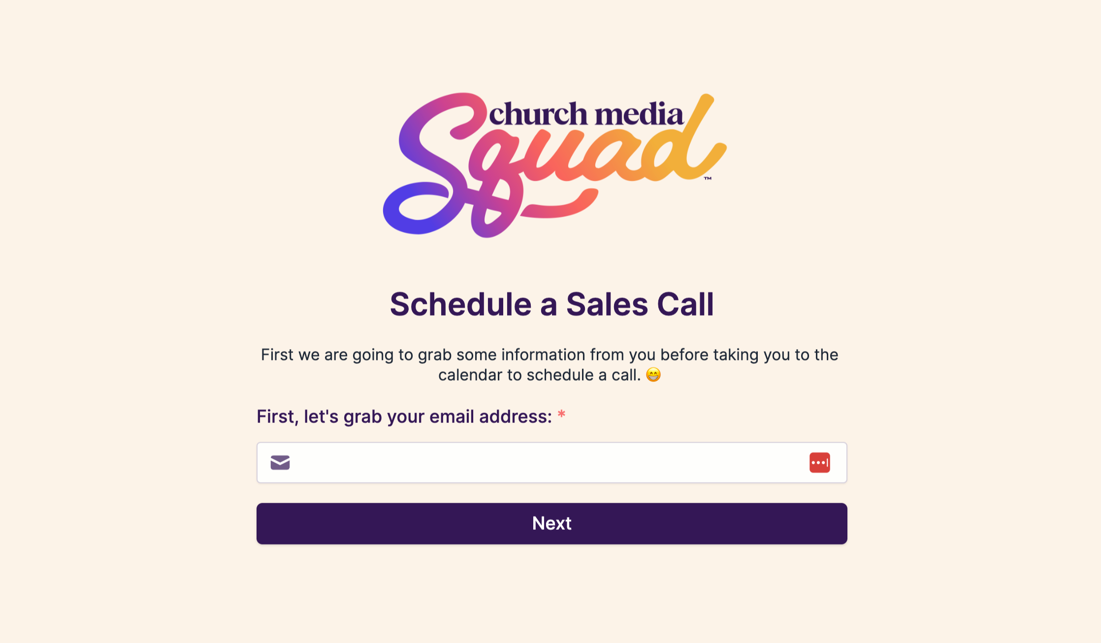 Church Media Squad embeds various Fillavo forms on their main marketing site, to collect leads and book sales calls.