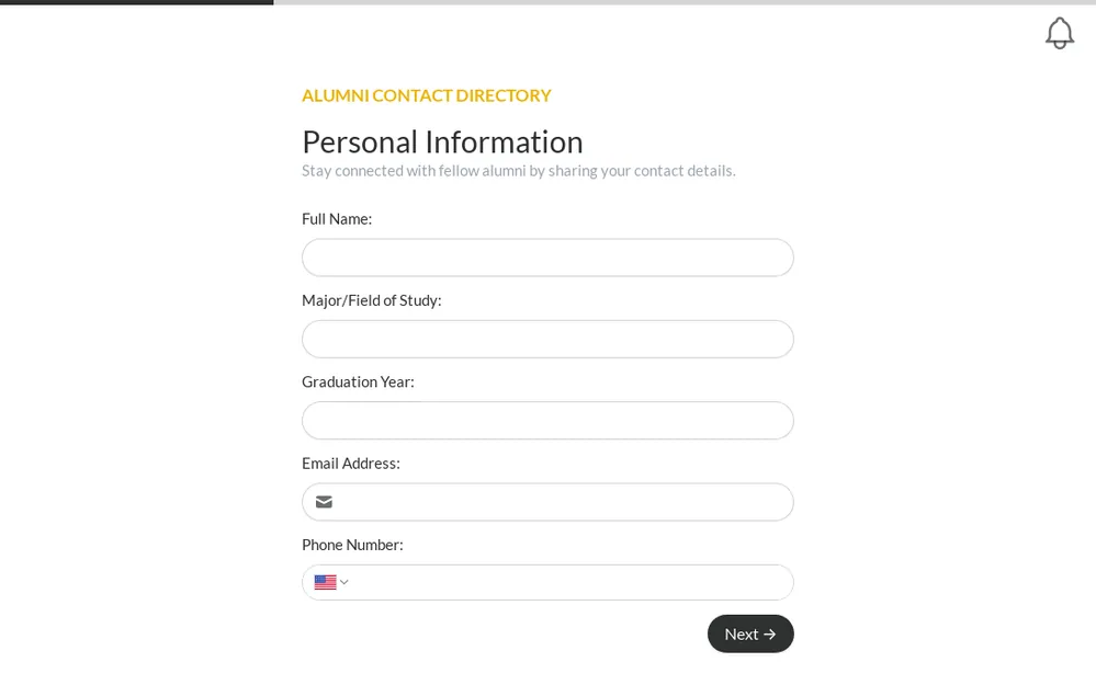 Alumni Contact Directory Form Template template preview