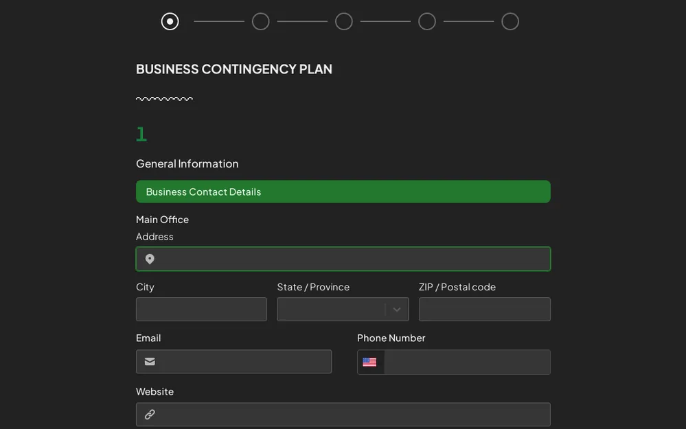 Modelo de formulario de plan de contingencia empresarial template preview