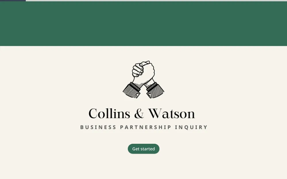 Business Partnership Inquiry Form Template template preview