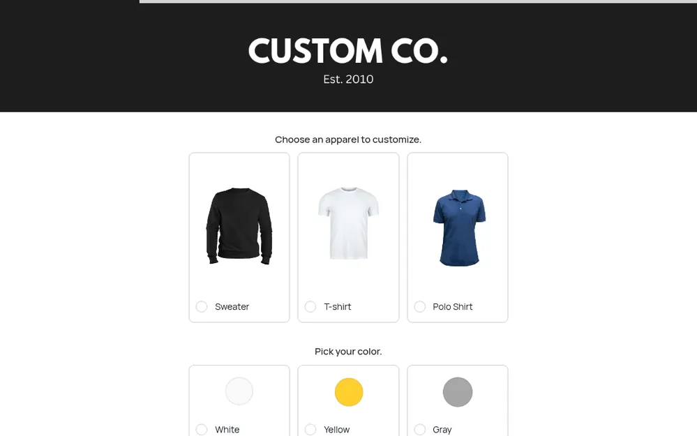 Custom Apparel Order Form Template template preview