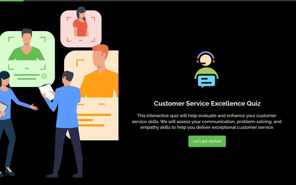 Modèle de questionnaire sur l'excellence du service client template preview