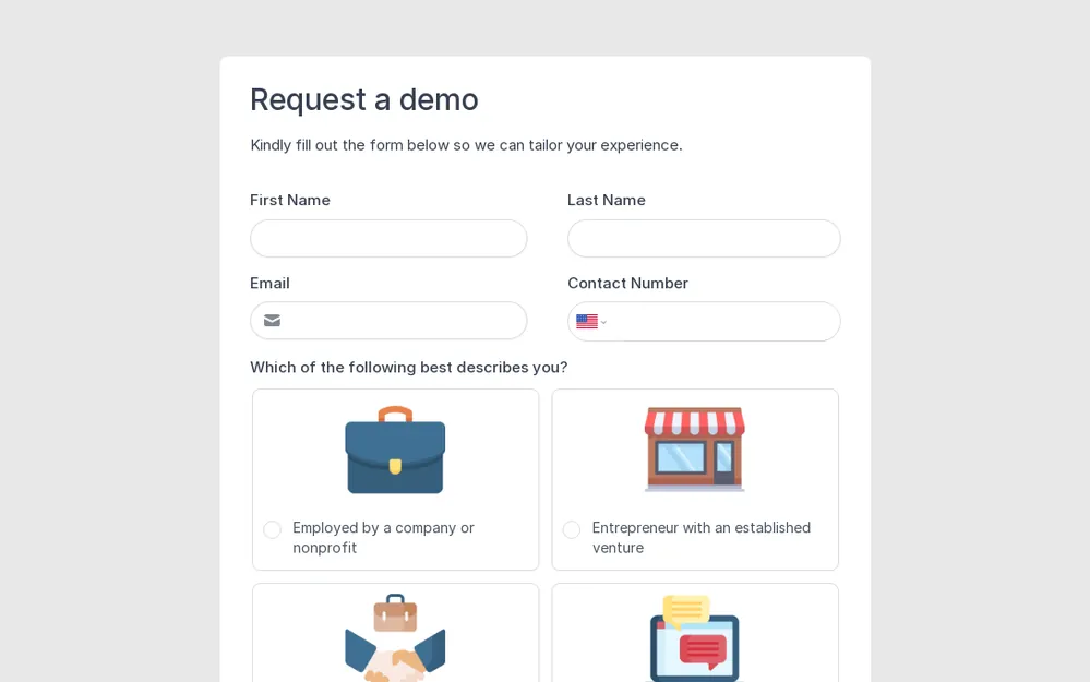 Demo Request Form Template template preview