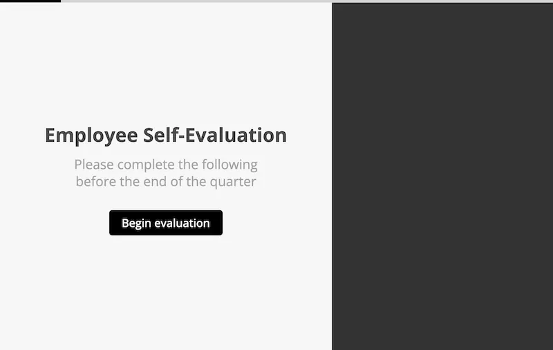 Employee Self Evaluation Template template preview