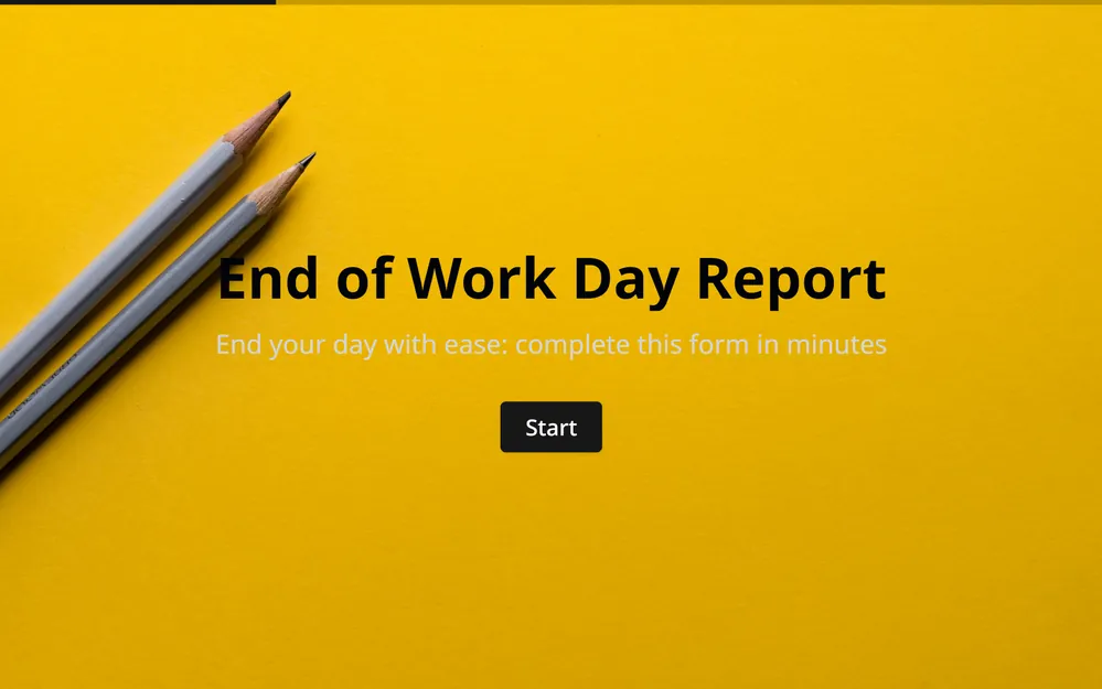 Modelo de formulario de fin de jornada laboral template preview