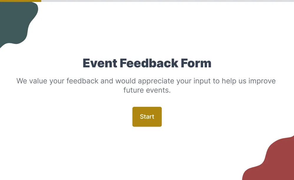 Event Feedback Form Template template preview