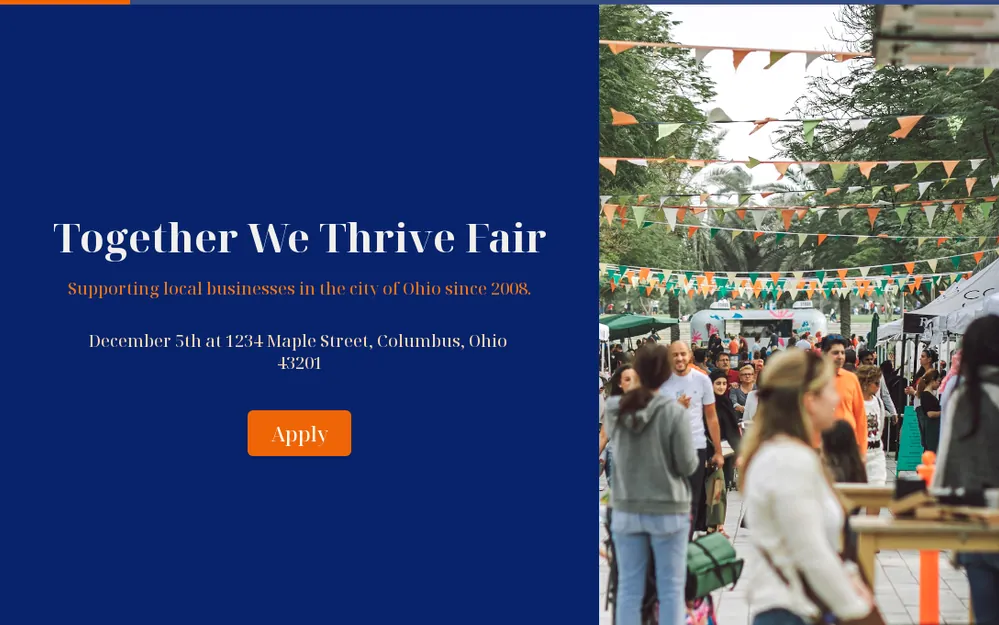 Event Vendor Application Form Template template preview