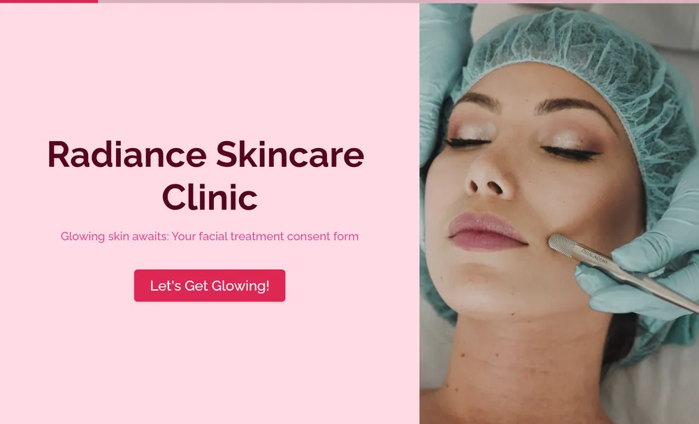 Modèle de formulaire de consentement facial template preview