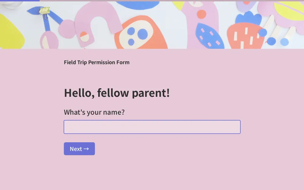 Field Trip Permission Form Template template preview