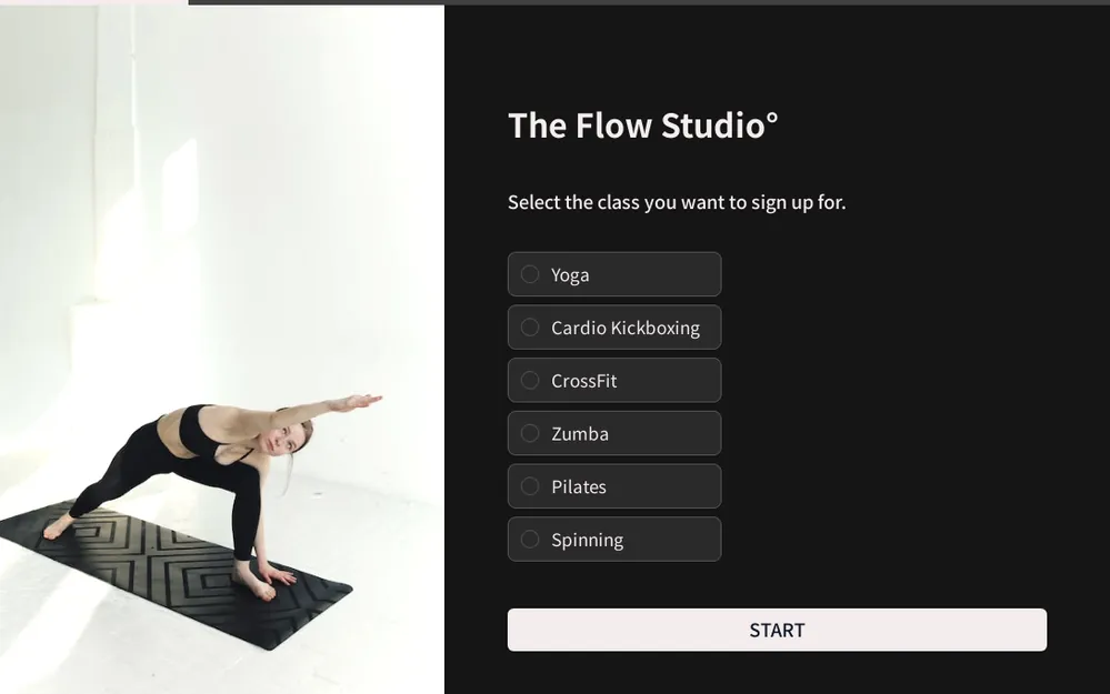 Fitness Class Signup Form Template template preview