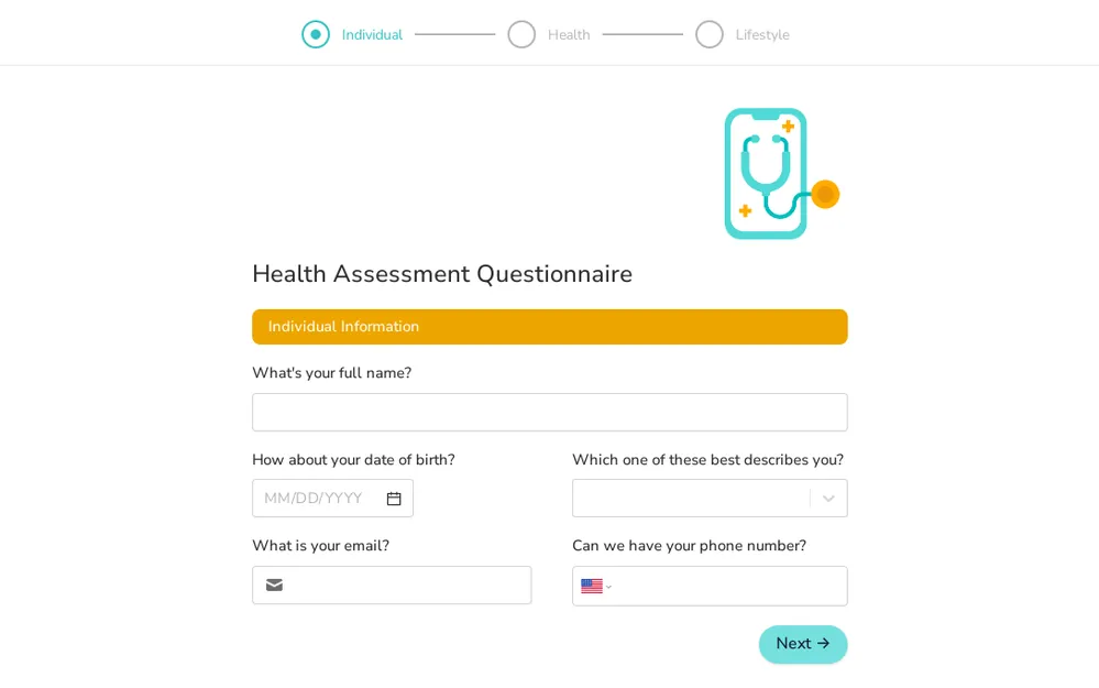 Modelo de cuestionario de evaluación de la salud template preview