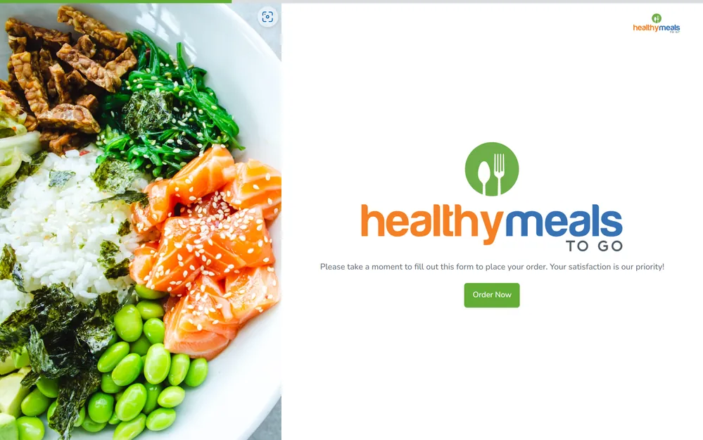 Healthy Meal Order Form Template template preview
