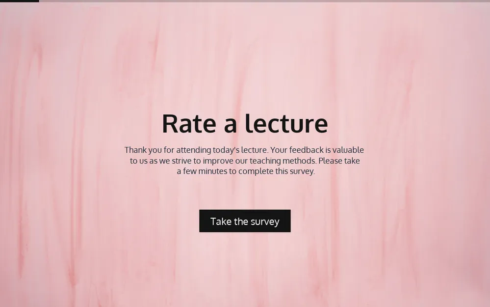 Lecture Feedback Survey Template template preview