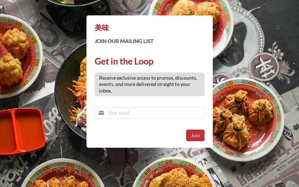 Mailing List Form Template template preview