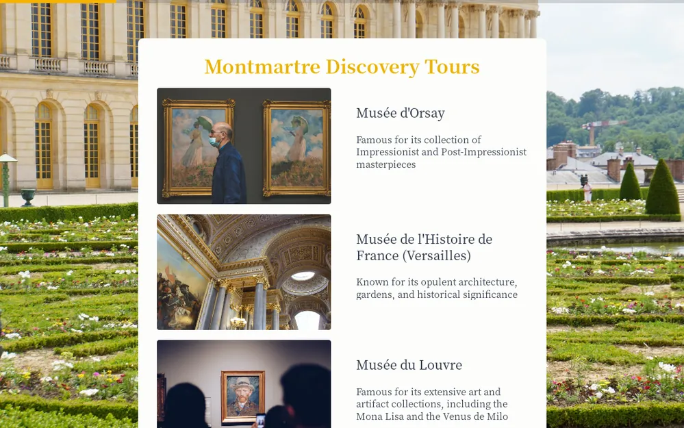 Museum Tour Booking Form Template template preview