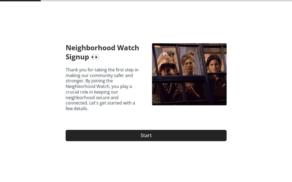 Neighborhood Watch Signup Form Template template preview
