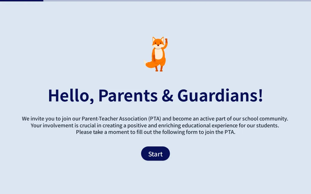Parent Teacher Association Signup (PTA) Template template preview
