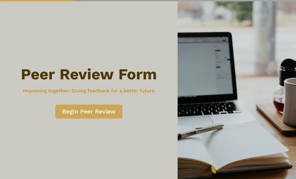 Plantilla de formulario de revisión por pares template preview