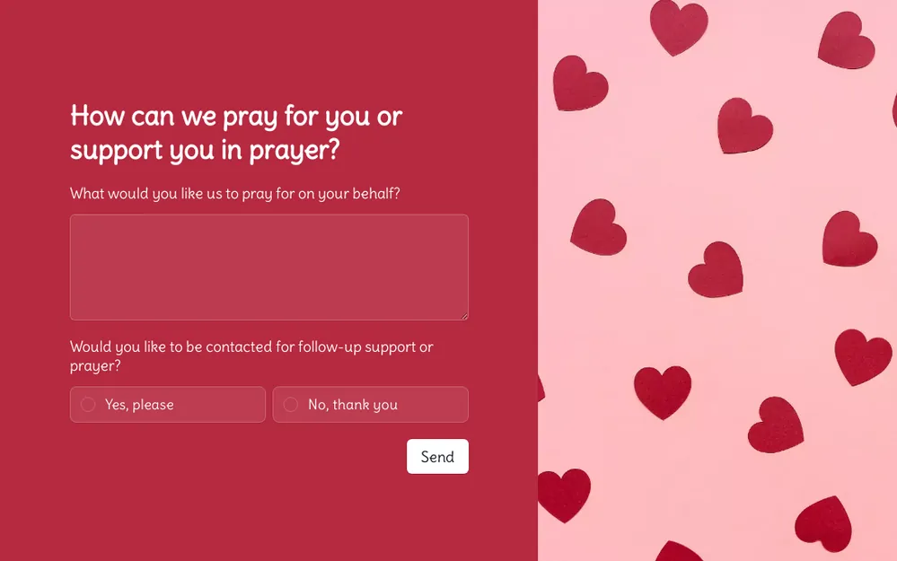 Prayer Request Form Template template preview