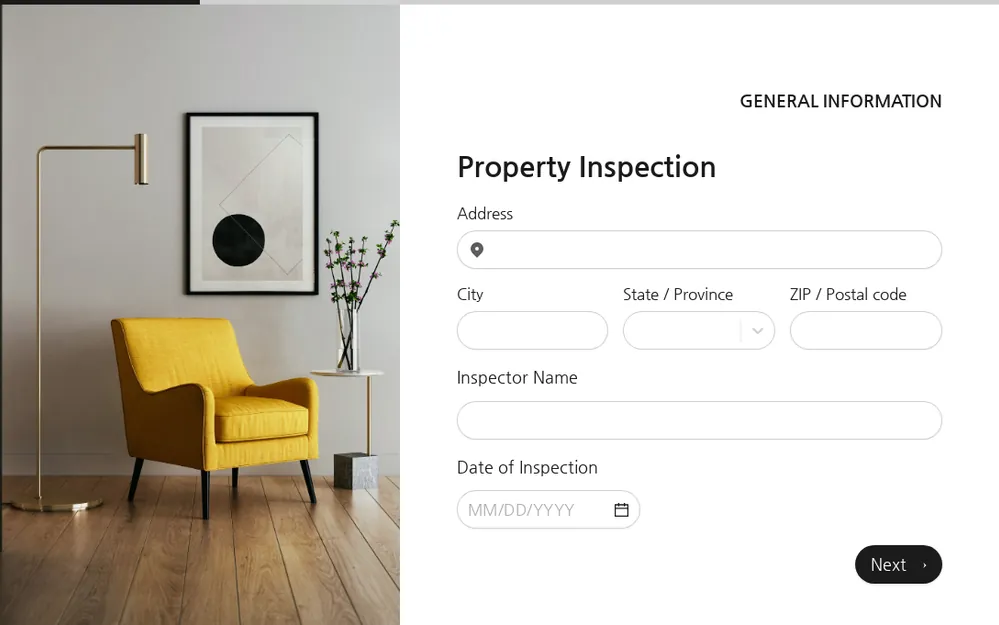 Property Inspection Form Template template preview