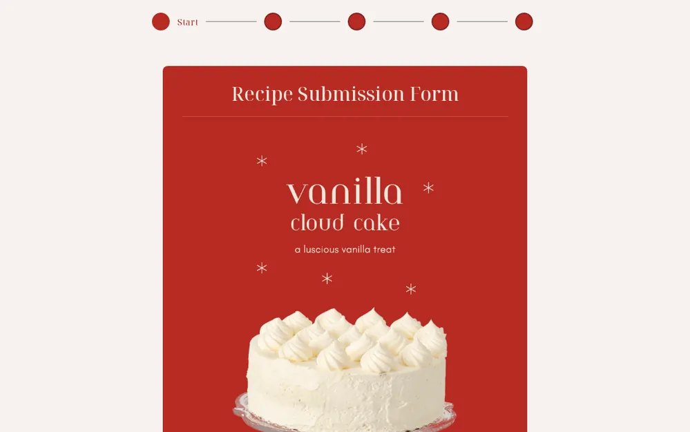 Modèle de formulaire de soumission de recette template preview