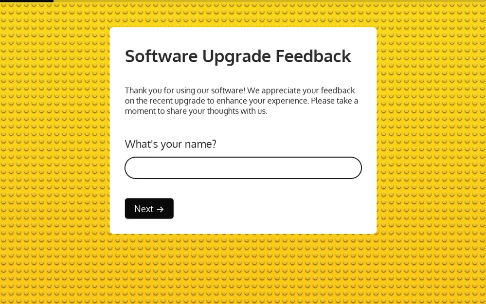 Software Upgrade Feedback Form Template template preview