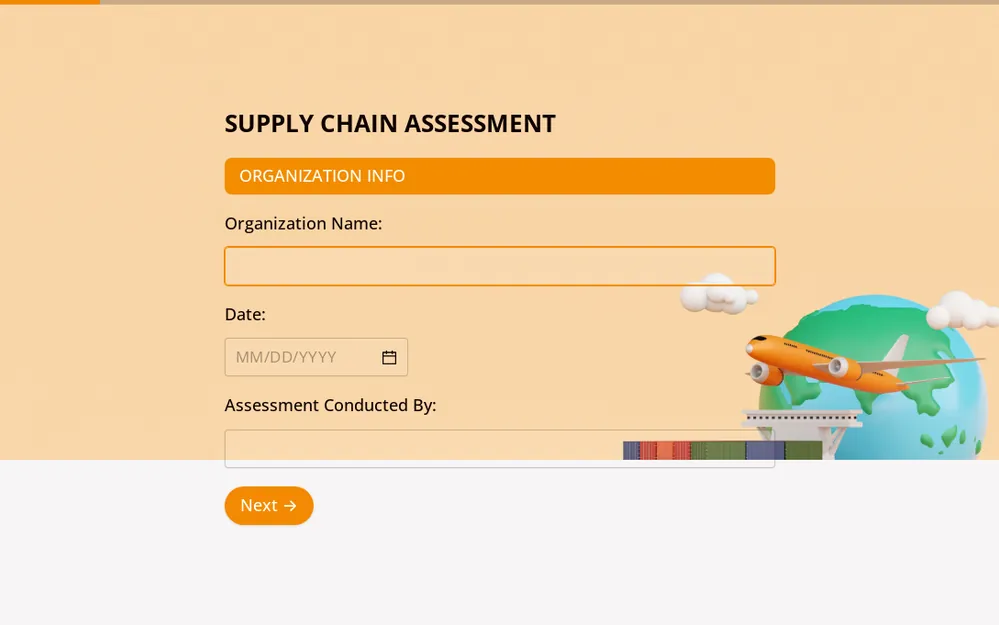 Supply Chain Assessment Form Template template preview