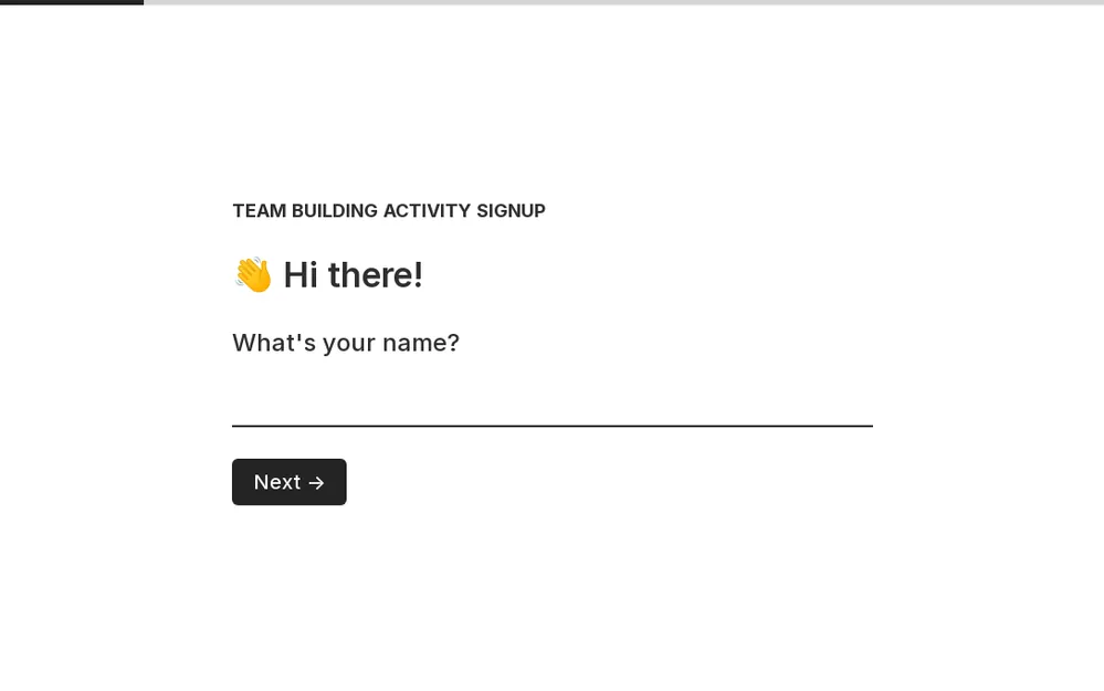 Team Building Activity Signup Template template preview