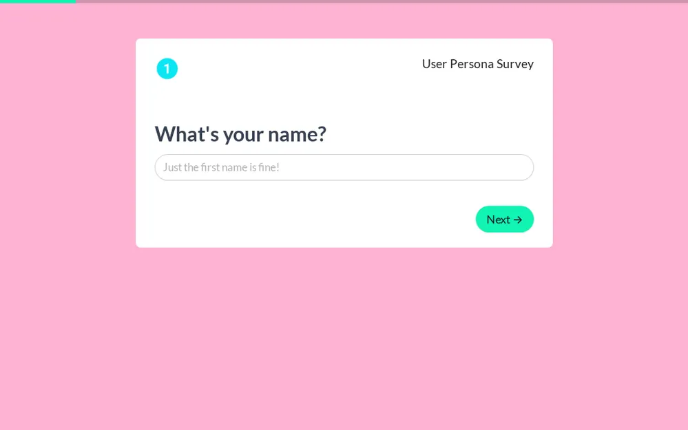 User Persona Questionnaire Template template preview