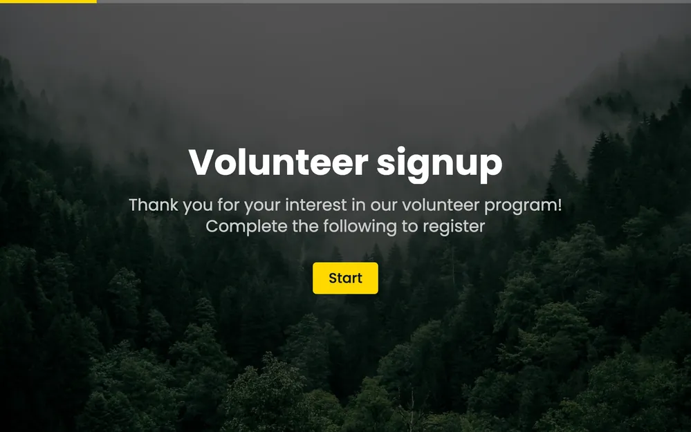 Volunteer Signup Form Template template preview