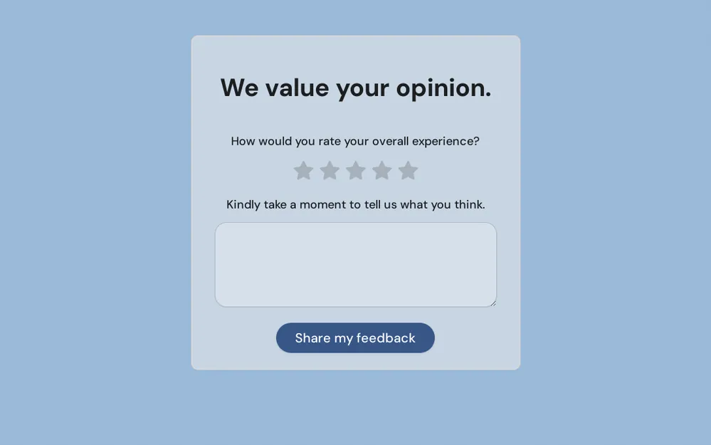 Website Feedback Form Template template preview