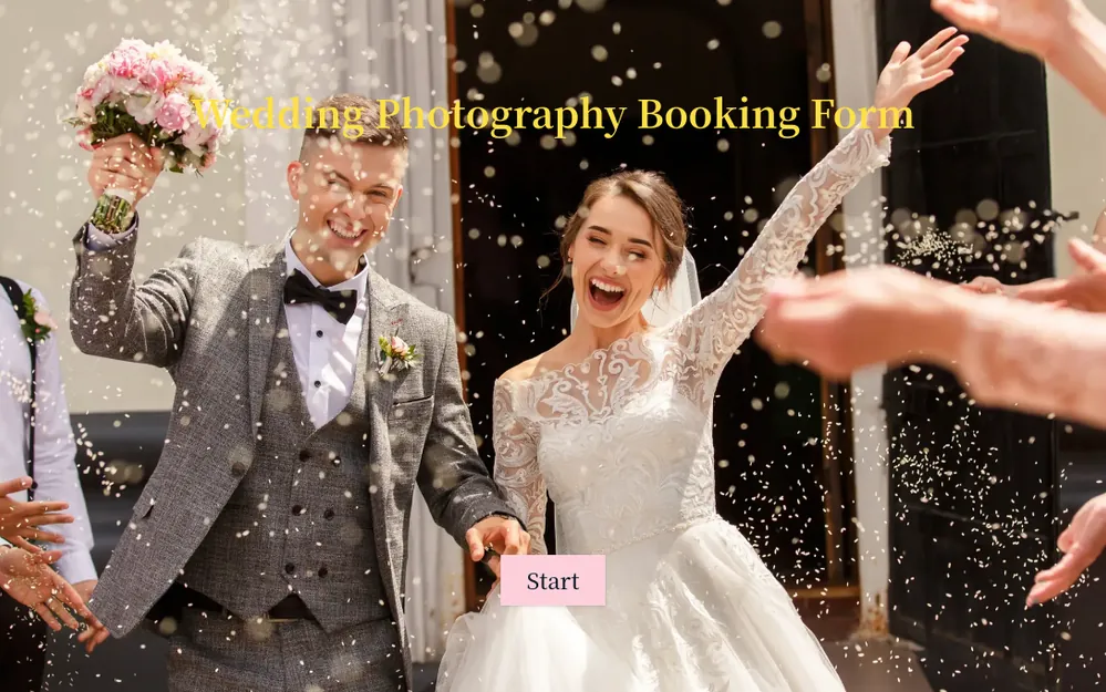 Wedding Photography Booking Form Template template preview