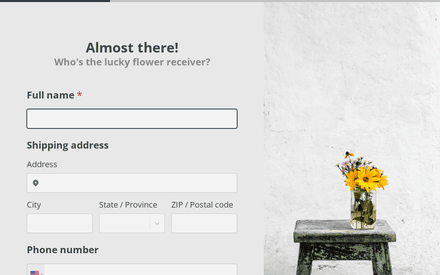 Address form page preview