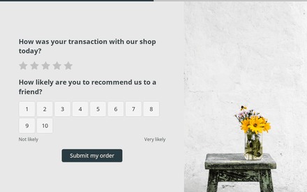Rating form page preview
