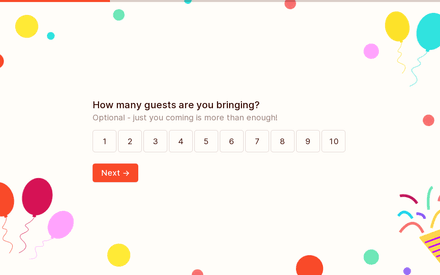 Guests form page preview