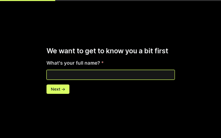 Name form page preview